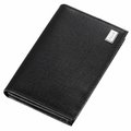 Caseti Caseti CABC004 Caseti Lilah Black Leather Weave Pattern Business Card Holder CABC004